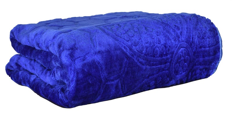 Goyal's Super Soft Mink Single Bed Blanket 500 TC, 63 X 85 Size | Weight 1.4 KG - Blue - Image 5