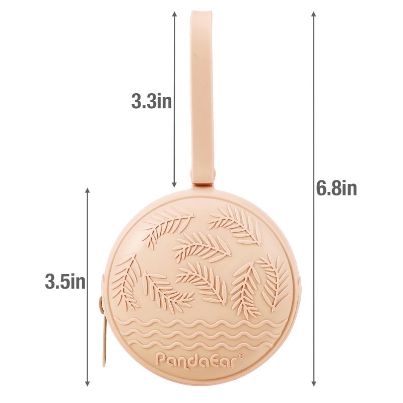 PandaEar Silicone Pacifier Holder Case for Diaper Bag, 2 Pack Baby Pacifier Case Binky Holder, Portable Pacifier Cover Pouch Organizer Bag, BPA-Free Pacifier Travel Case for Boys & Girls - Image 3