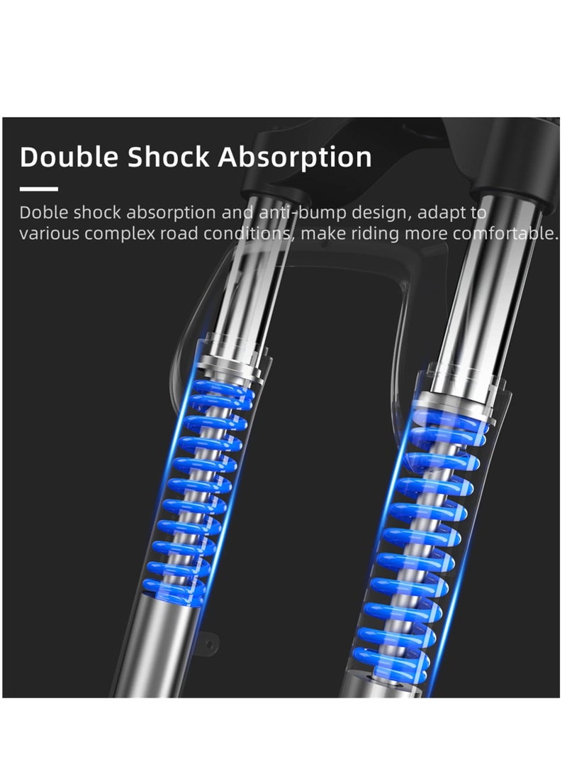 كروني دراجة جبلية كهربائية A20f 500 واط، بطارية 36 فولت/14.5 أمبير/ساعة، مدى 50-70 كم، أقصى سرعة 20-30 كم/ساعة، إطارات للطرق الوعرة، تعليق أمامي، نظام تحكم مزدوج الوضع، فرامل قرصية، شاشة LCD، منفذ شحن USB، سعة وزن 120 كجم، إطار من سبائك الألومنيوم، دراجة إلكترونية قابلة للطي من 3 أجزاء للبالغين، دراجة إلكترونية للتنقل، خفيفة الوزن ومتينة، وقت شحن سريع 5-6 ساعات، مثالية للاستخدام في جميع التضاريس، دراجة كهربائية عالية الأداء للمغامرات الحضرية والوعرة. - Image 2