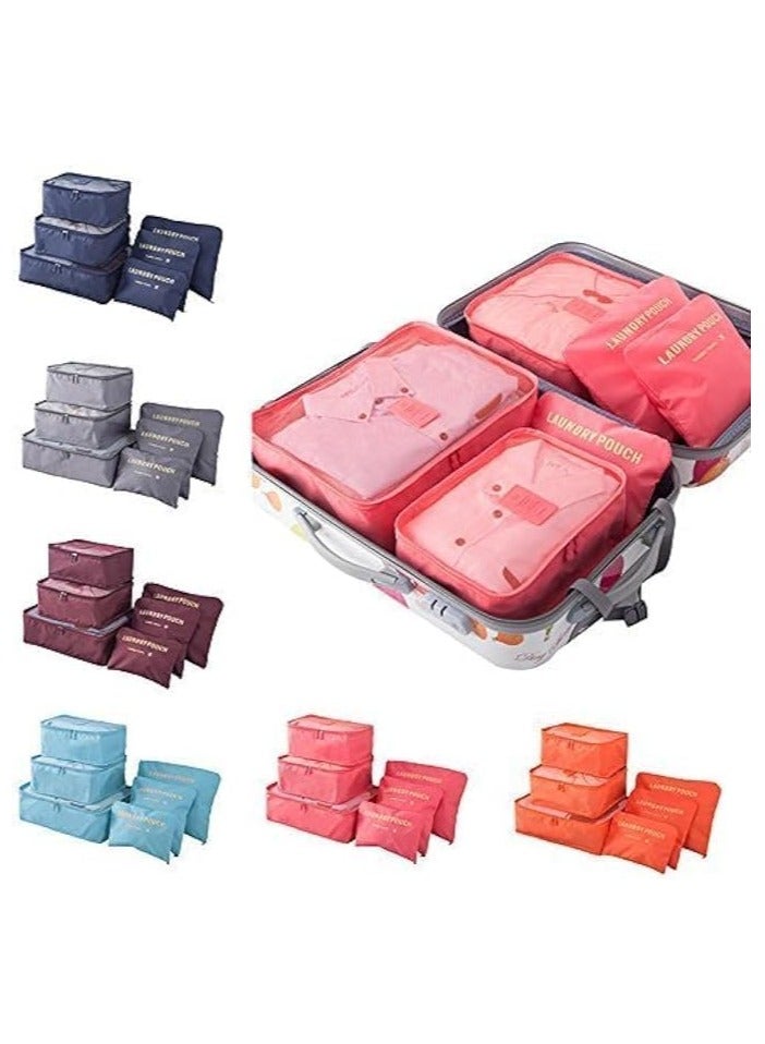 Styleys Packing Cubes 6 Set, Travel Storage Bags Multifunctional Clothing Sorting Packages, Travel Packing Pouches, Luggage Organizer Pouch, Shoe Bags Assorted Colors