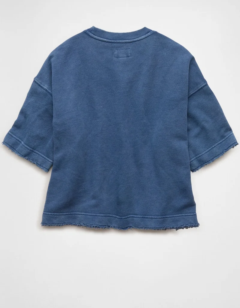 American Eagle  AE Boxy Short-Sleeve Sweatshirt for Women | Best Price UAE