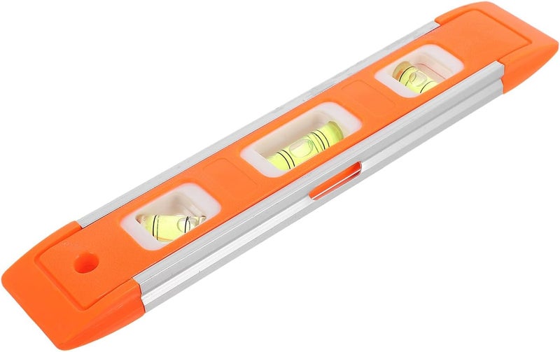 TIDTALEO Aluminum Alloy Level Bubble Measuring Tool High Precision Horizontal Leveler for Engineering and Home Renovation with 45° 90° 180° Bubbles, Mini Portable Construction Spirit Level - Image 1