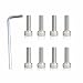 haizusai 8Pack Fuel Wheel Center Cap Screws with Adapter Tool for 100163B 100163B 100163GB Stainless Steel Material - Image 2