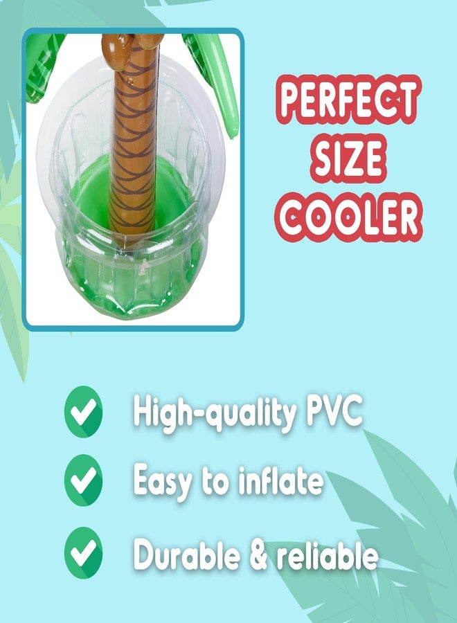 Playbees Inflatable Palm Tree Cooler 60" - Blow Up Palm Tree Luau Hawaiian Tropical Beach Theme Summer Swimming Pool Party Decorations - Outdoor Party Supplies - Kids Adults Birthday - Image 5