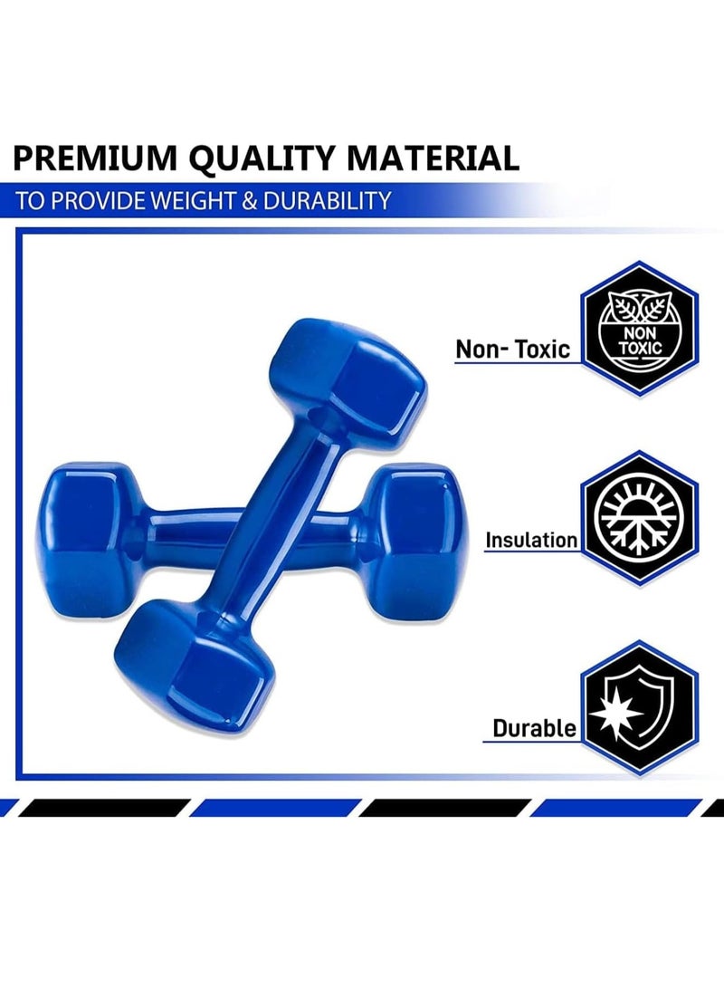 في سبورت دمبل حديد مطلي بالفينيل بوزن 3 كجم ، مجموعه من قطعتين ، من في سبورت - Image 3