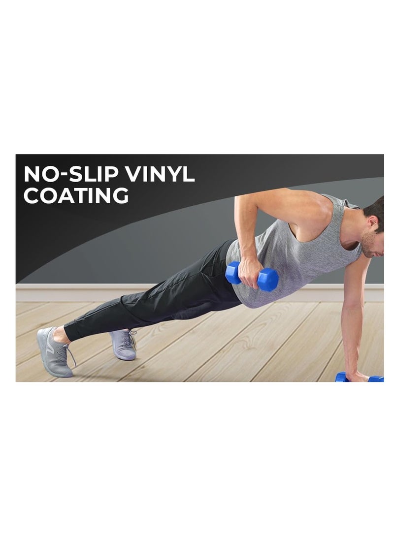 في سبورت دمبل حديد مطلي بالفينيل بوزن 3 كجم ، مجموعه من قطعتين ، من في سبورت - Image 5