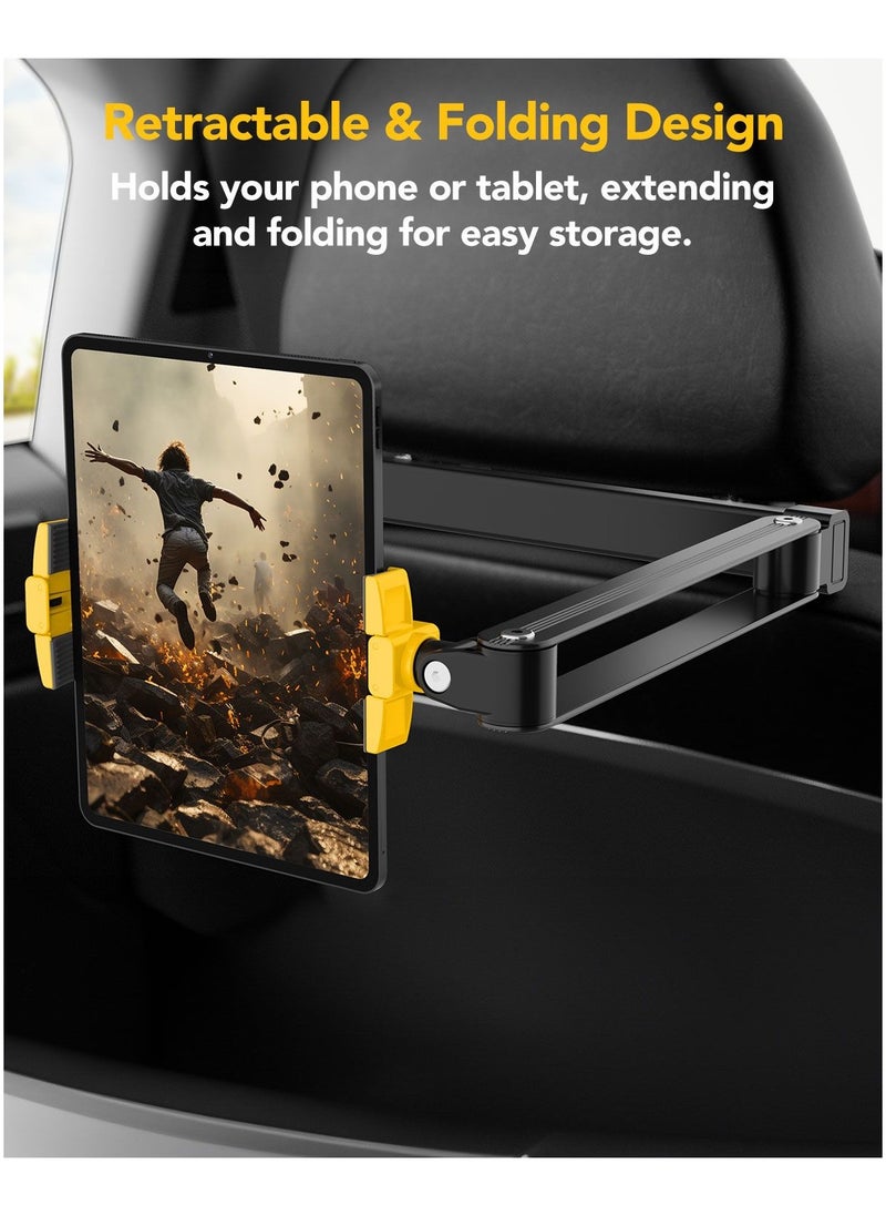 Remson - Remson On The Go Extendable Headrest Car Tablet Holder Flexible Adjustable Universal 360° Rotation Compatible for iPad Pro, Galaxy Tab, 4-12.9 Inches Phone and Tablet - Image 1