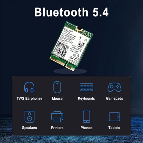 OKN WiFi 7 BE200NGW WiFi M.2 Card Tri-Band 802.11be WiFi Module, 6-Stream 9.3Gbps, Bluetooth 5.4, 4K QAM, 320MHz, 802.11BE Adapter for Laptop and PC, Support Windows 10/11 64bit (Not Support All AMD CPU) - Image 5