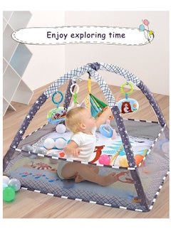 Baby Game Gym, Baby Game Mat Newborn with 5 Hanging Toys and 18 Ocean Balls, Lightweight Foam Support Washable Soft Cotton Base, Game Mat and Floor Gym for 0-24 Months - pzsku/Z7C3958BC5FA857733131Z/45/_/1685354091/61b42812-931e-4481-892c-12d7815f88cd