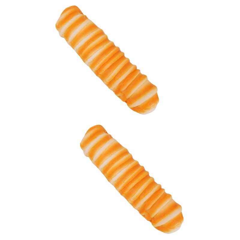 2pcs Realistic Simulated Bread Prop Artificial Bread Model Faux Small Bread Photo Prop Bread - Image 1