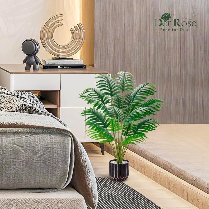 Der Rose Fake Plants Tall Artificial Palm Tree Faux Plants Indoor for Living Room Home House Decor - Image 4