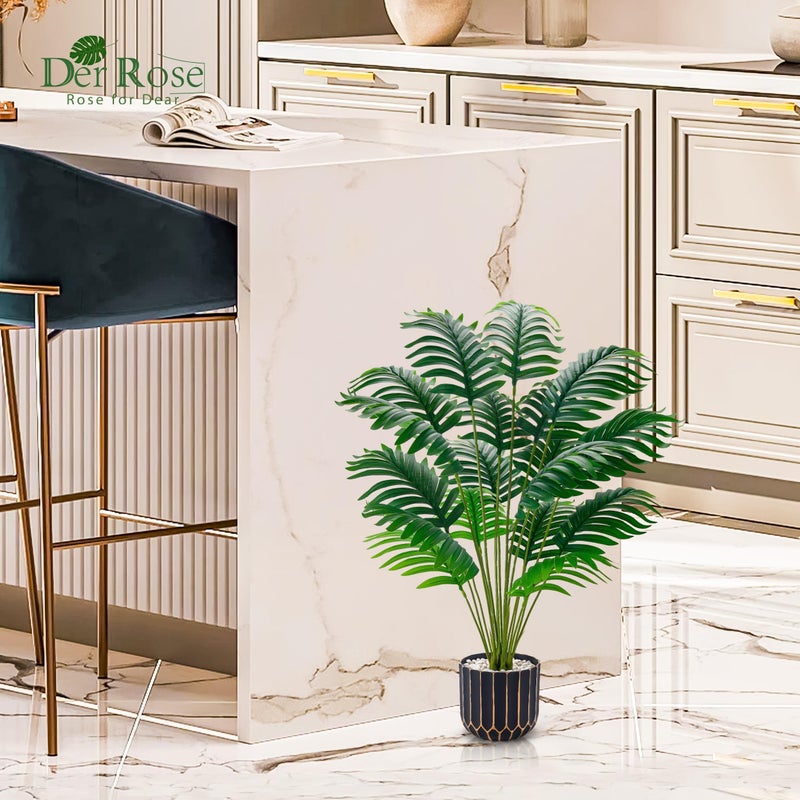 Der Rose Fake Plants Tall Artificial Palm Tree Faux Plants Indoor for Living Room Home House Decor - Image 5