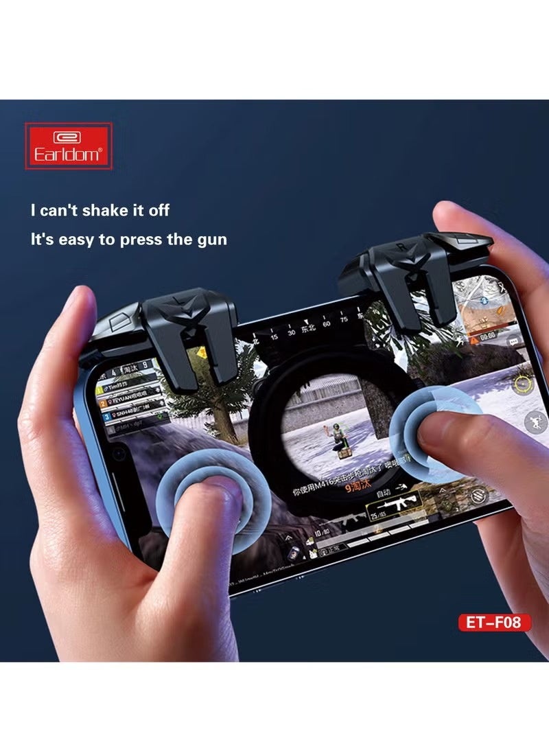 وحدة تحكم Earldom F08 Mobile Trigger وزر إطلاق النار ومشغلات الألعاب للهواتف الذكية التي تعمل بنظامي التشغيل iOS وAndroid - Image 4