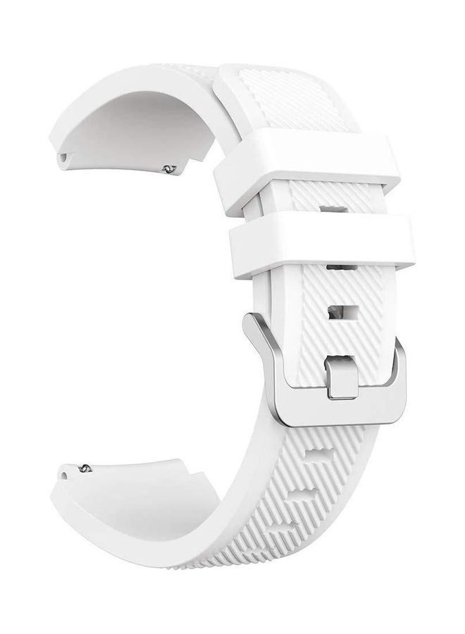 NIBEMINENT Sports Series Silicone Smartwatch Strap Band For Huawei Gt/Gt2/Honor Magic 2/Galaxy Watch 46mm/Gear S3 White