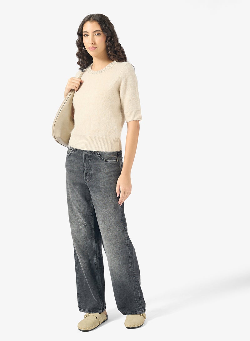 ONLY Rhinestone Pullover Sweater - Image 4