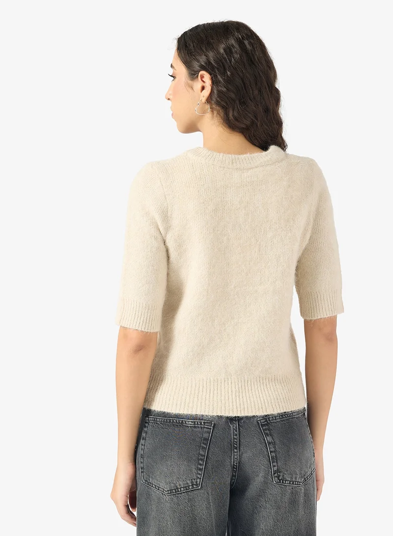 اونلي سترة صوفية مرصعة بالكريستال