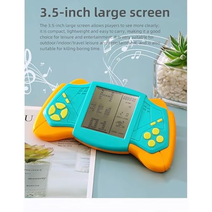 CREATIVE BRICK GAME CONSOLE COOL WING APPEARANCE BUILDS 2574 HAND BLOCK GAMES PORTABLE ELECTRONIC GAME RETRO TOYS PUZZLE KIDS (BLUE) - Image 4