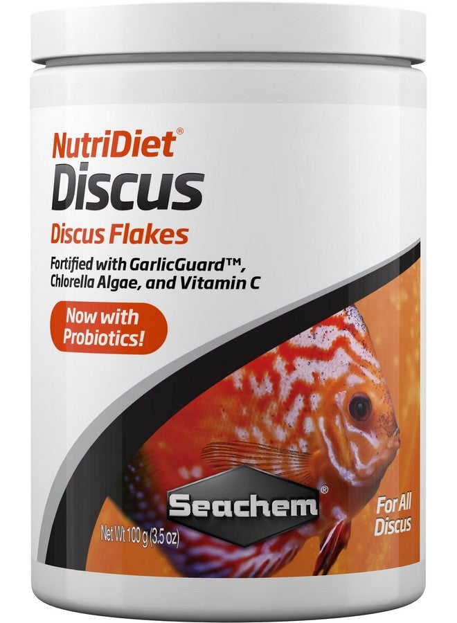 سي تشيم رقائق السمك المدعم من Nutridiet Discus - مكمل غذائي للأسماك الزينة 100 جرام 3.52 أونصة (عبوة واحدة)