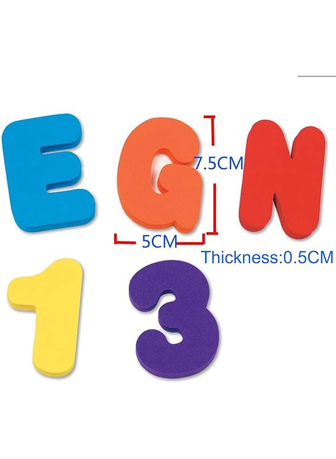 KASTWAVE Bath Toys Organizer + 36 Soft Foam Abc 123 Letters & Numbers Bathroom Alphabet Baby Toys For Early Learning Foam Letters And Quick Dry Storage Net Bag - Image 4