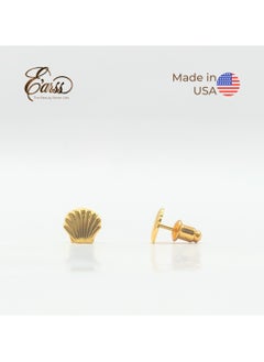 Sea Shell Gold Earrings | Stainless Steel | Gold Plated - pzsku/Z7C39F67AAA9CDD00A062Z/45/_/1732176585/e54ba494-4f53-4f58-acf5-4e923fa57282