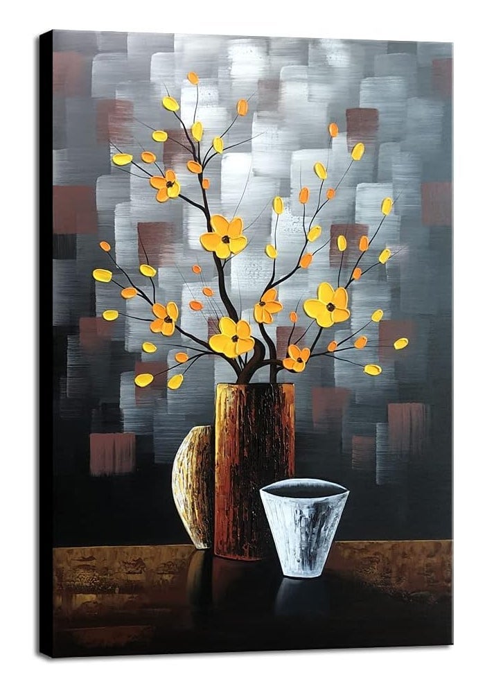 BPA Silent Beauty Modern Abstract Flower Oil Painting - Image 1