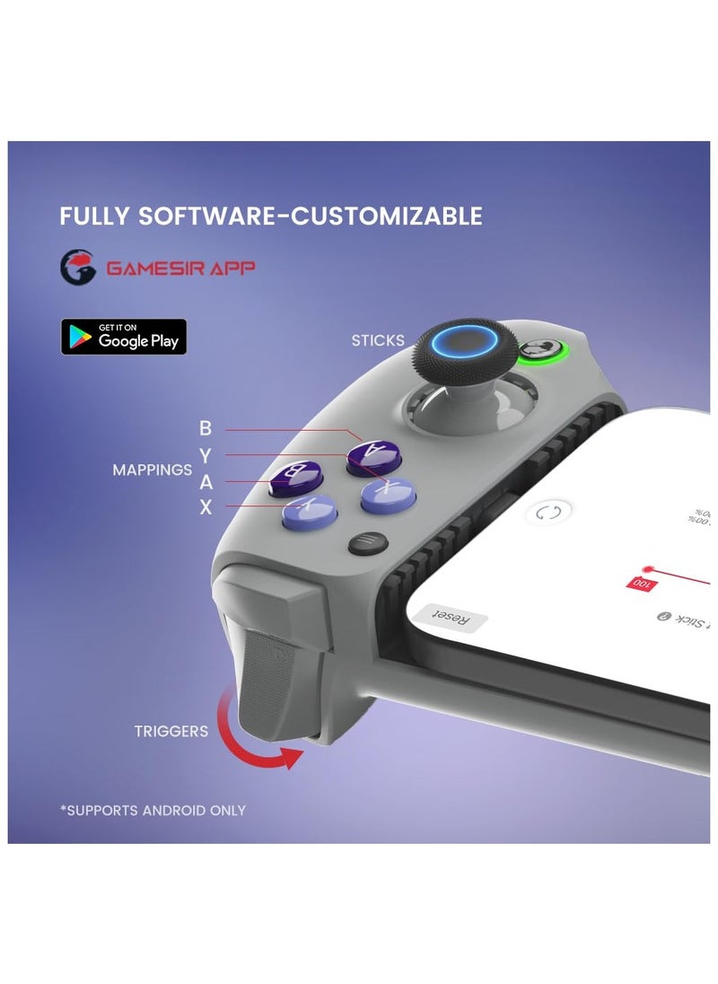 Gamepad GameSir G8 Galileo Mobile Gaming Controller for Android & iPhone 15 Series (USB-C), Plug and Play Gamepad with Hall Effect Joysticks/Hall Trigger, 3.5mm Audio Jack
