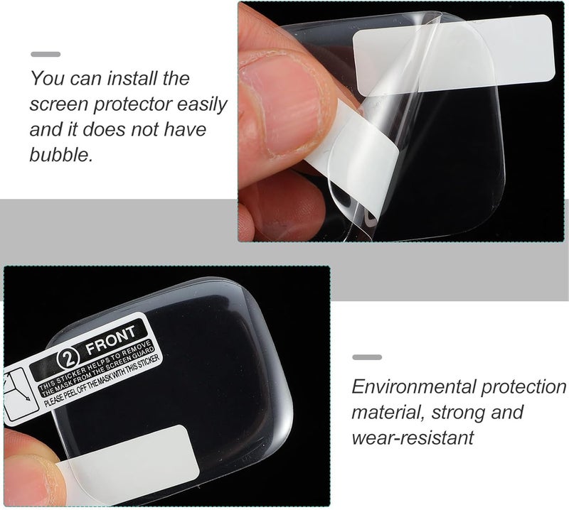 4 Pcs Smartwatch Screen Protector Films for 45mm Series 7 Wristwatch, Anti-scratch Pet Soft Protective Films Compatible with Smartwatch Displays - Image 4