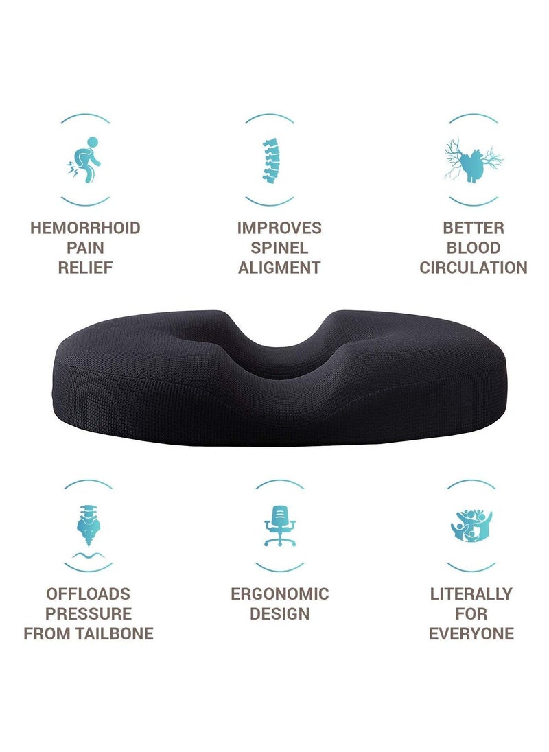 Zchiko - Zchiko Premium Soft Memory Foam Donut Pillow with Cooling Gel to Relieve pains from piles - Image 1