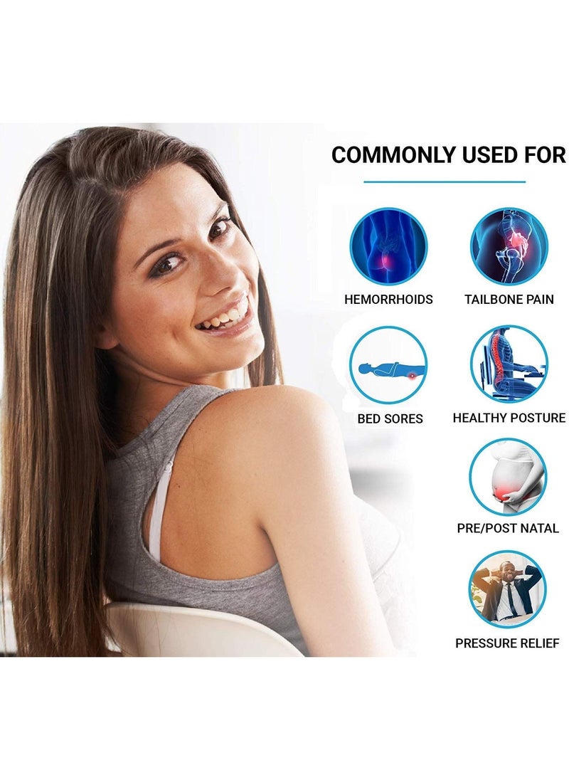 Zchiko - Zchiko Premium Soft Memory Foam Donut Pillow with Cooling Gel to Relieve pains from piles - Image 1
