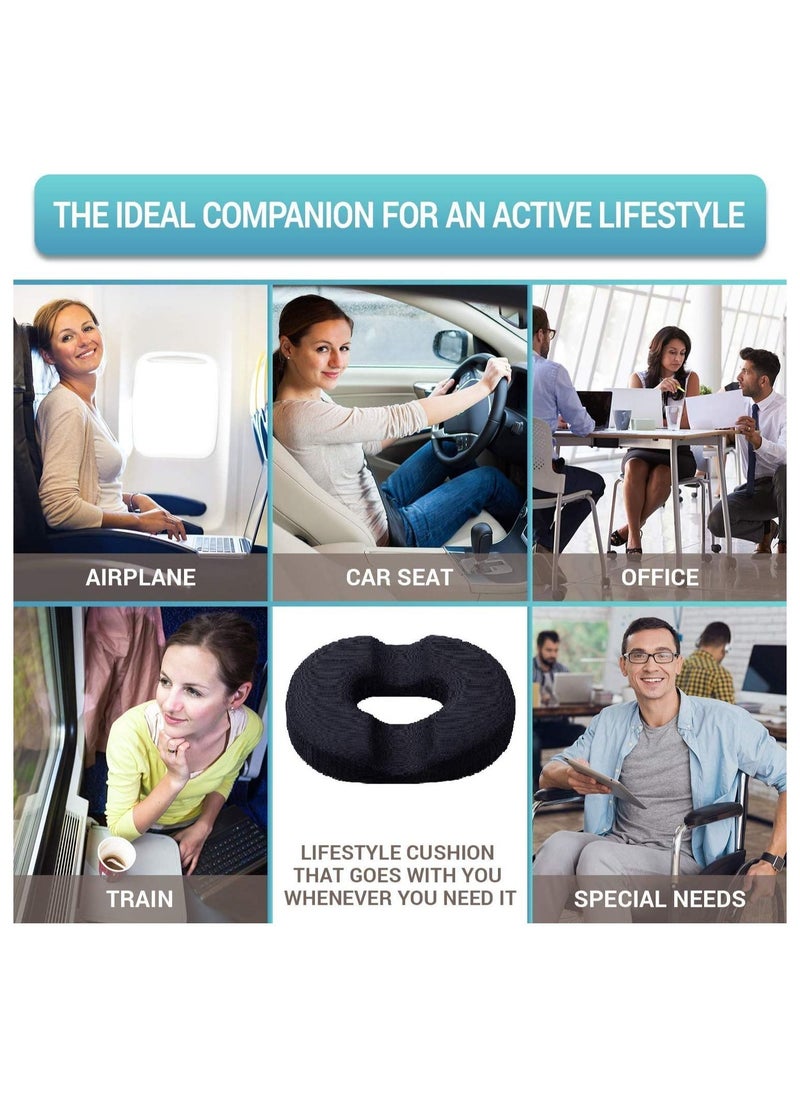 Zchiko - Zchiko Premium Soft Memory Foam Donut Pillow with Cooling Gel to Relieve pains from piles - Image 1