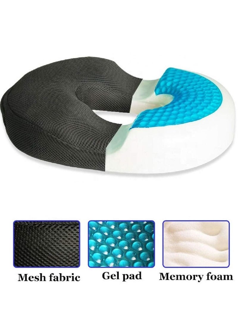 Zchiko - Zchiko Premium Soft Memory Foam Donut Pillow with Cooling Gel to Relieve pains from piles - Image 1