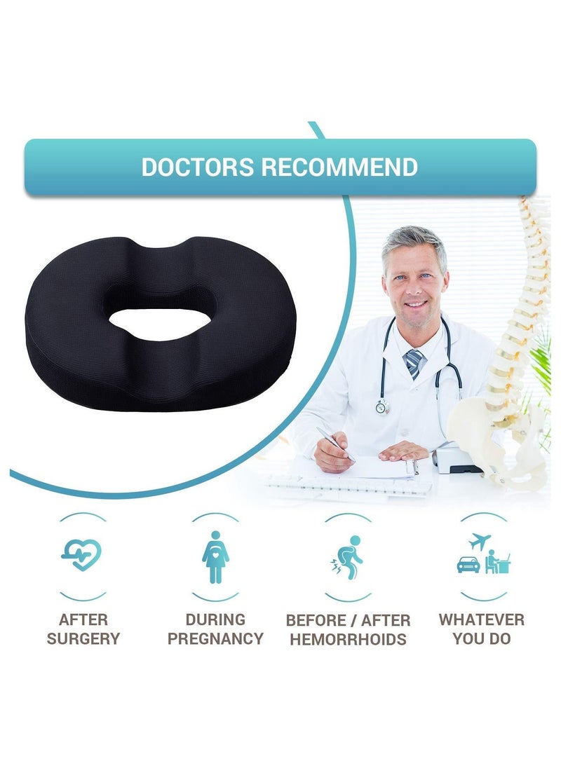 Zchiko - Zchiko Premium Soft Memory Foam Donut Pillow with Cooling Gel to Relieve pains from piles - Image 1