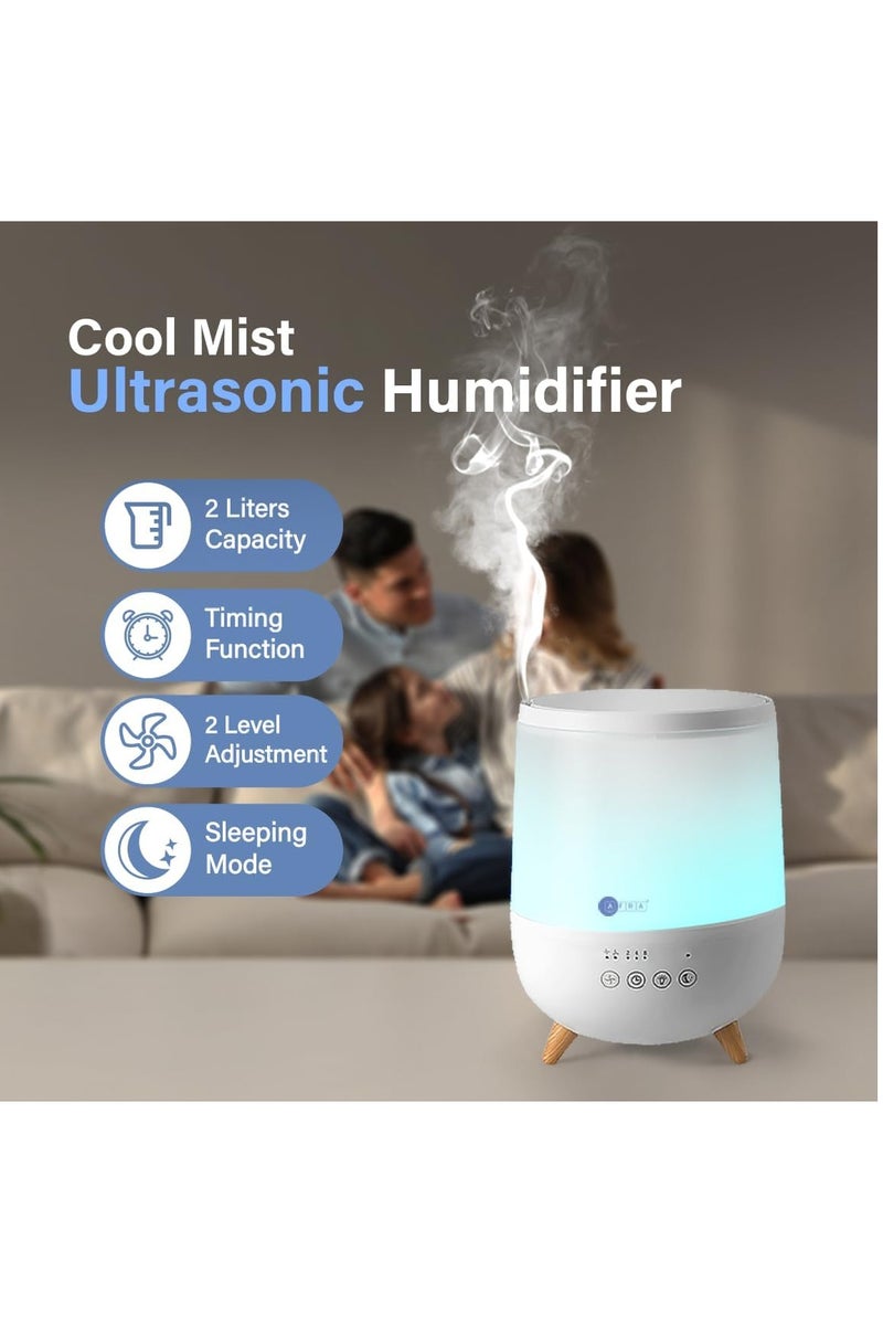 AID PLUS Ultrasonic Room Humidifier 2 Liter (Af-800Uh) - Compact, Quiet & Efficient Air Humidification For Small To Medium Rooms - Image 4