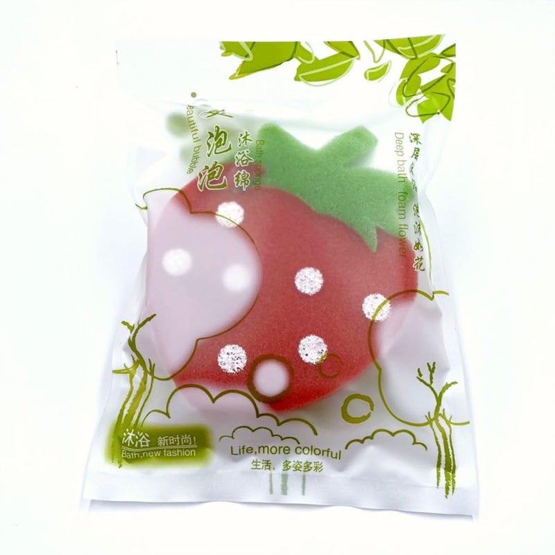 Fruit Shaped Bath Sponges 4 Pack Soft Body Scrubbers For Gentle Exfoliating And Shower - Image 3