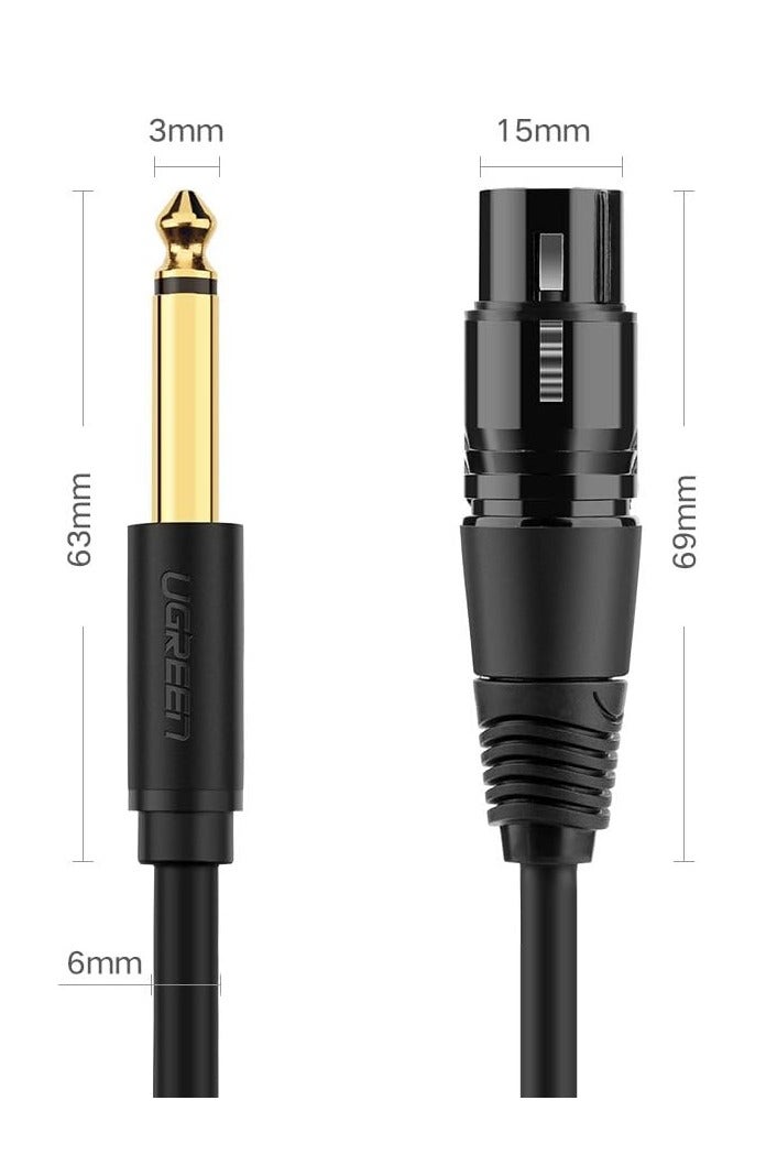 UGREEN 6.35mm Male to XLR Female Audio Cable 5M - Image 2