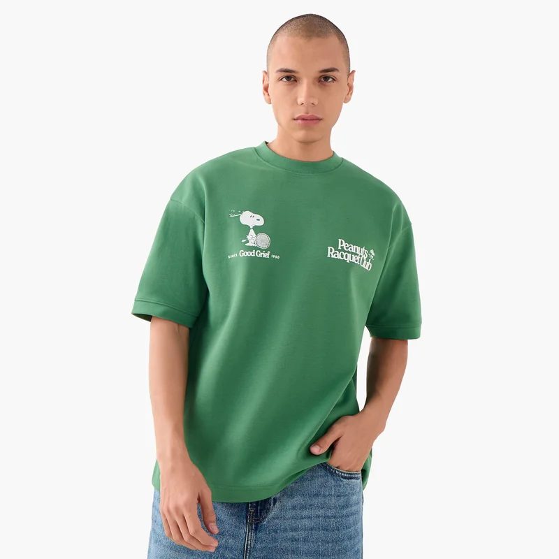 اس بي كاركترز Peanuts Print T-shirt
