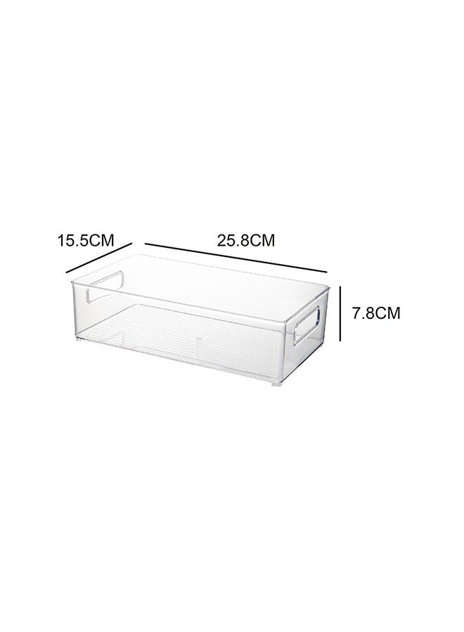 Noon East 2 Pieces Clear Square Storage Bins With Handles – Bpa-Free, Heavy-Duty 10Kg Capacity, Multi-Purpose Organizer For Pantry, Closet, Laundry Room, Kitchen, Bathroom,Under Sink Organization 25.8 X 15.5 X 7.8Cm - Image 2