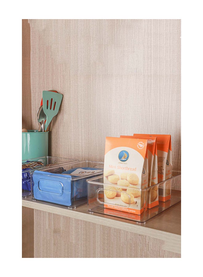 Noon East 2 Pieces Clear Square Storage Bins With Handles – Bpa-Free, Heavy-Duty 10Kg Capacity, Multi-Purpose Organizer For Pantry, Closet, Laundry Room, Kitchen, Bathroom,Under Sink Organization 25.8 X 15.5 X 7.8Cm - Image 4