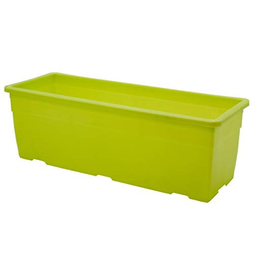 garbnoire Rectangular Plastic Pots for Plants,16 Inch Flower Pots for Home, Window Display, Office, Garden - Set of (1, Green) - Image 3