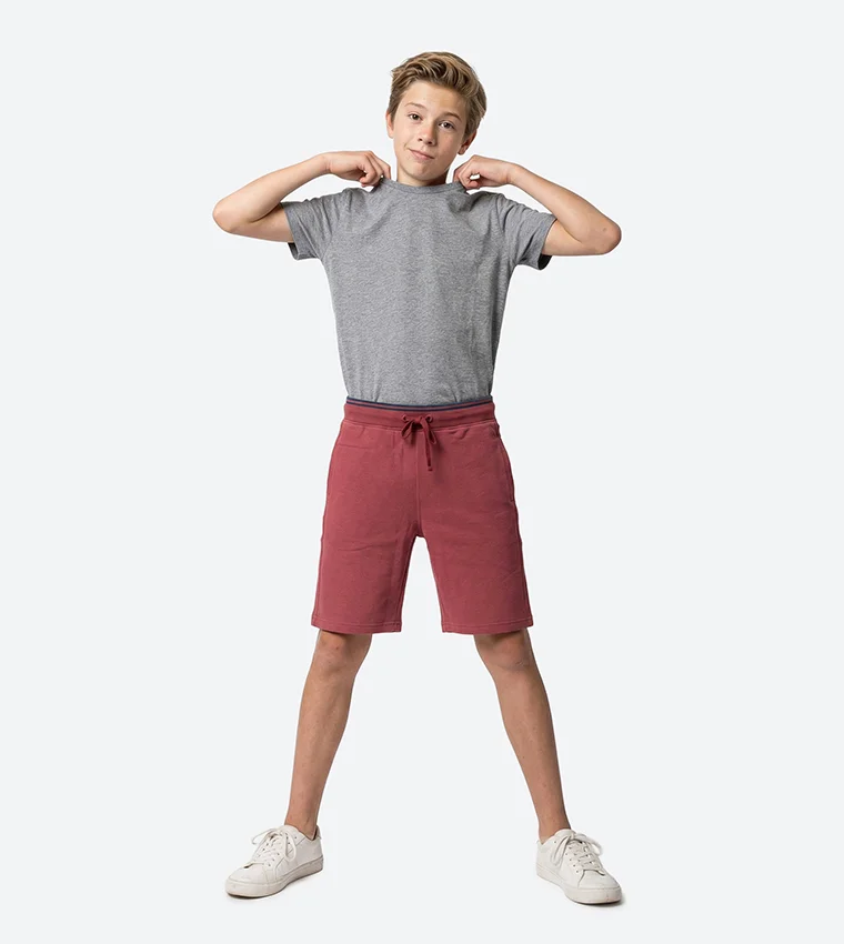 بيفرلي هيلز بولو كلوب Bhpc Kids Dark Brown Knit Shorts