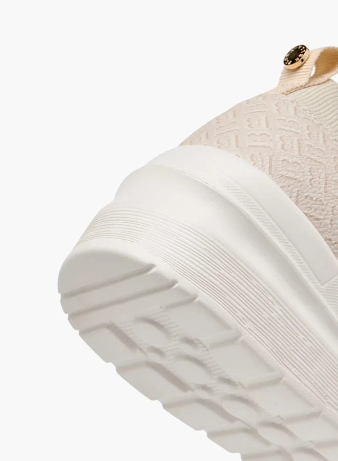 Flora Bella By Shoexpress Women's Textured Slip-On Sneakers with Pull Tab Detail