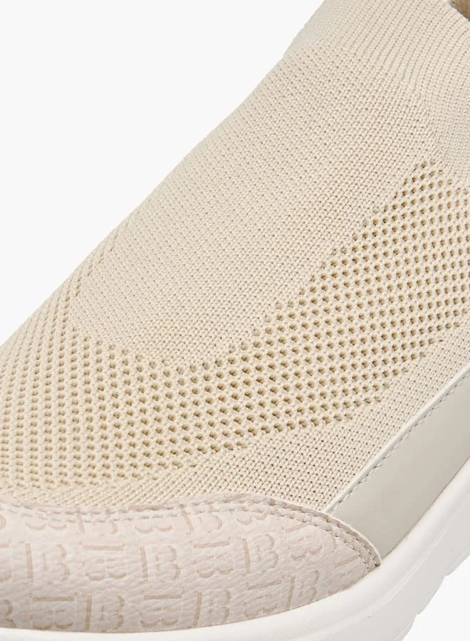 Flora Bella By Shoexpress Women's Textured Slip-On Sneakers with Pull Tab Detail