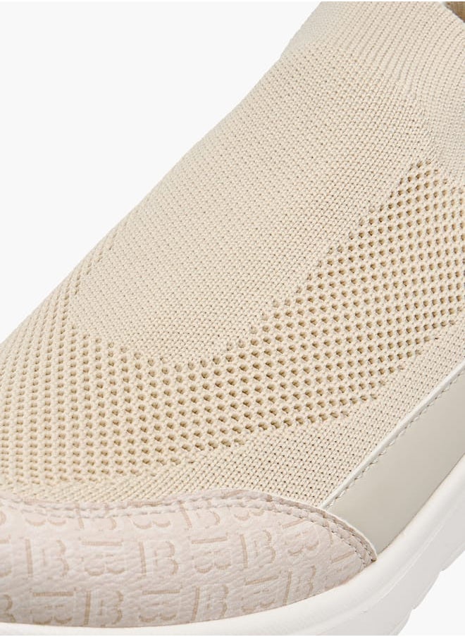 Flora Bella By Shoexpress Women's Textured Slip-On Sneakers with Pull Tab Detail  - Image 4