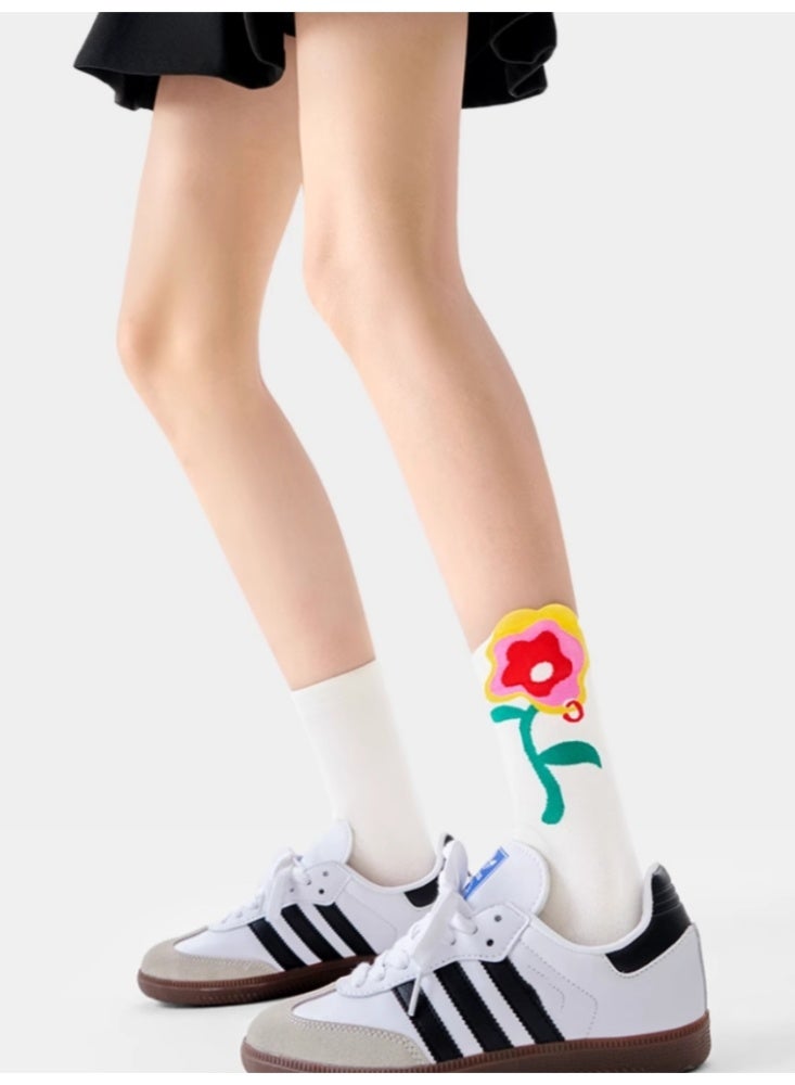 جوارب النساء جوارب متوسطة الارتفاع جوارب عديمة العظام حفل الفاكهة ★  صناديق الهدايا الإبداعية - Image 4