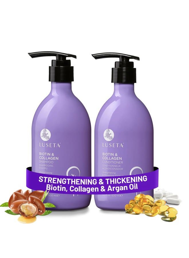 Luseta Biotin Biotin & Collagen Shampoo & Conditioner Set,2x16.9oz - Image 1