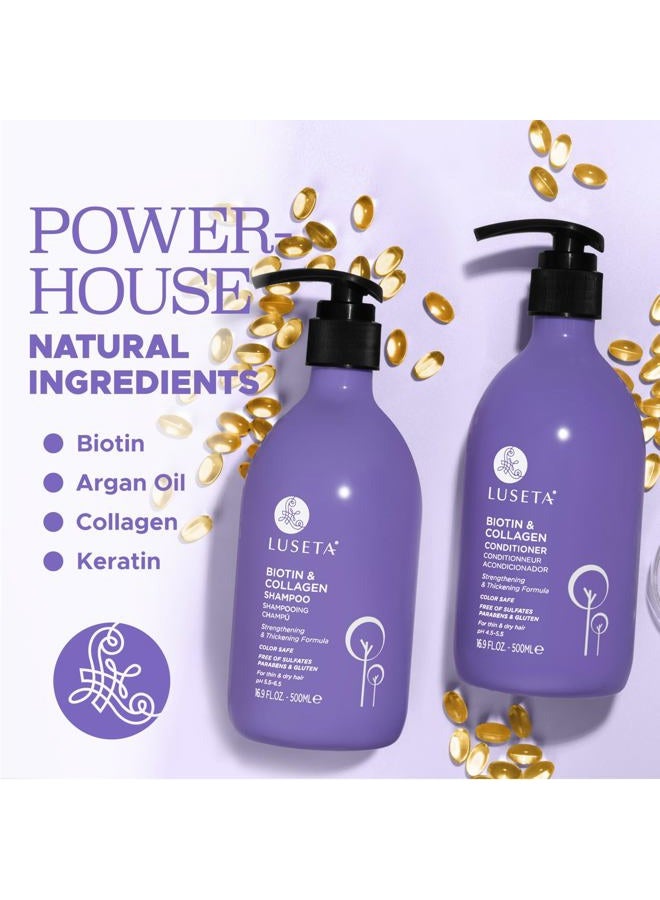 Luseta Biotin Biotin & Collagen Shampoo & Conditioner Set,2x16.9oz - Image 4