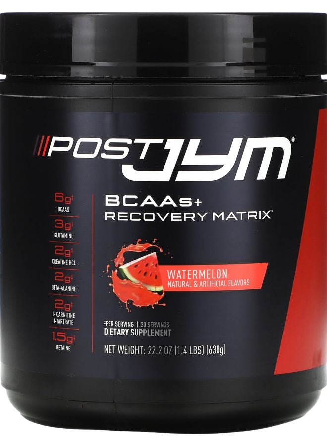 JYM Supplement Science Post JYM BCAAs + Recovery Matrix Watermelon 1.4 lbs (630 g) - Image 1