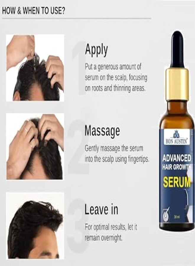 Bon AustinAdvanced Hair Growth Serum | With Redensyl & AnaGain |Reduce Hair Loss| Natural Oil | Scalp Serum for Hair Growth 30 ML Pack of 1 - Image 4