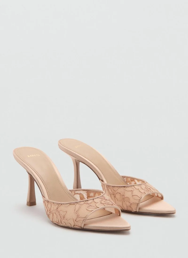 مانجو Lace Heeled Sandals