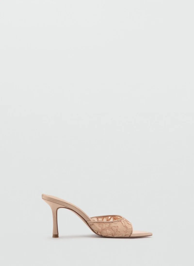 مانجو Lace Heeled Sandals